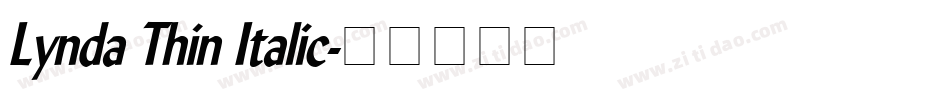 Lynda Thin Italic字体转换